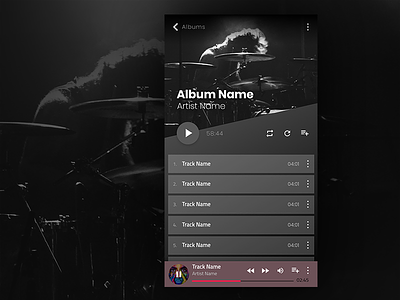 Audio Player app audio design interface mobile music player themes ui ux