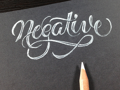 Negative charcoal experiment lettering negative pencil script sketch type typography white