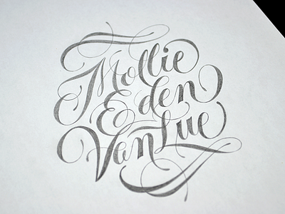 Mollie Eden VanLue Sketch baby branding final lettering logo logotype script sketch type typography