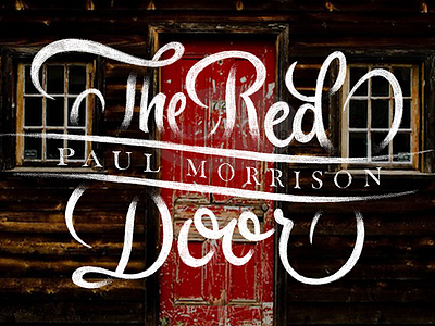 The Red Door album cover australia lettering pencil script sketch the red door type typography