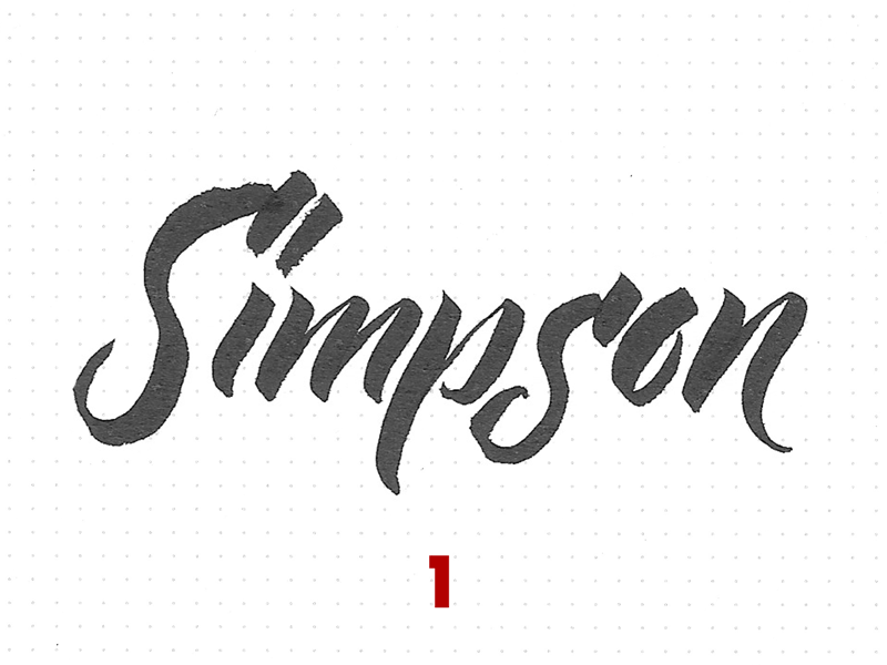 Simpson Initial Sketches [GIF] branding gif ink lettering logo logotype options pencil script sketch type typography