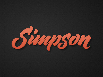 Simpson Vector branding lettering logo logotype script simpson type typography vector