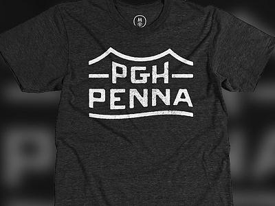 The PGH Penna Tee cotton bureau goods lettering pgh pittsburgh shirts type typography