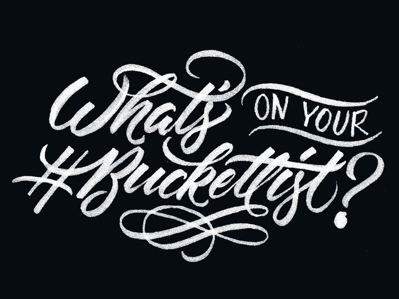 Venture #BucketList Radar Post advertising bucketlist capital one ink inverted lettering script series type typography venture card