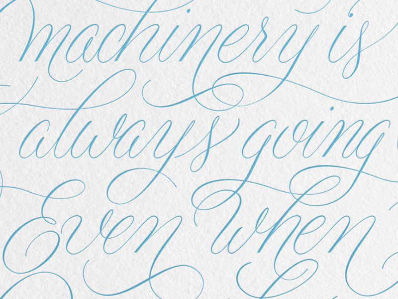 AIGA Pittsburgh | The Machinery [GIF] aiga art lettering letterpress script type typography workshop