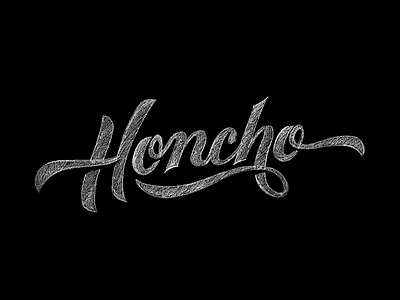 Honcho Final Sketch antisketch lettering pencil script sketch type typography white