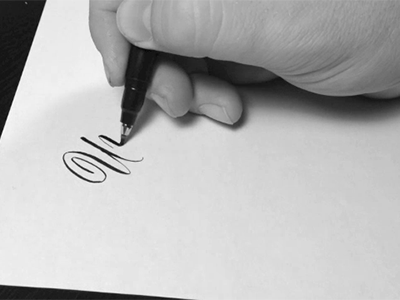 United [GIF] brush pen calligraphy ink lettering process script type typography united
