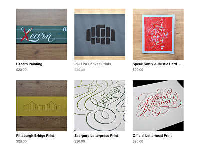 New Prints in the Shop artwork goods lettering posters prints scripts storenvy type typography