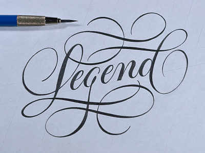 Legend Sketch Refined branding cartouch legend lettering logotype scripts swashes type typography