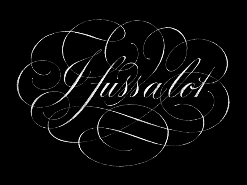 I Fuss A Lot - Doyald Young Study/Tribute [GIF] cartouche doyald young lettering scripts study type typography vector