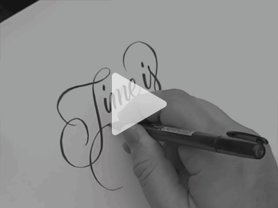 Time is Money [GIF] brush pen calligraphy gif ink lettering money scripts sketch video