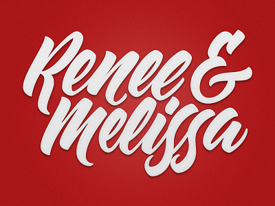 Renee & Melissa Logotype branding brush pen calligraphy lettering logotype scripts type typography