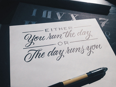 Run the Day Script flourishes lettering scripts sketch state bicycle co swashes type typography