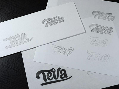 Unused Teva Sketches branding lettering logotype pencil scripts sketch teva type typography