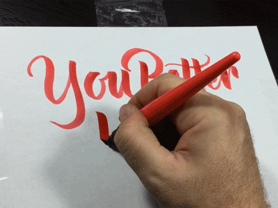 Dig Deep brush pen calligraphy crayola hyperlapse lettering scripts type typography