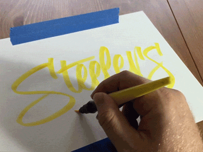 STEELERS brushpen calligraphy lettering pittsburgh scripts steelers type typography
