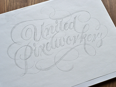 So Long United Pixelworkers cartouche lettering pencil pixelworkers scripts sketch type typography