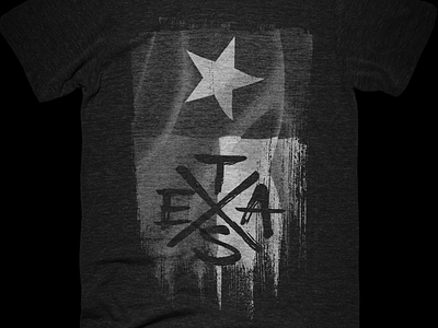 Lonestar Noir cotton bureau flag halftone hardcore lettering monogram print t shirt texas typography