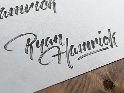 Personal Brush Sketch brushpen calligraphy hamrick lettering scripts sketch type typography