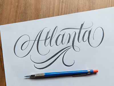 Atlanta Sketch atlanta lettering pencil scripts sketch swashes type typography