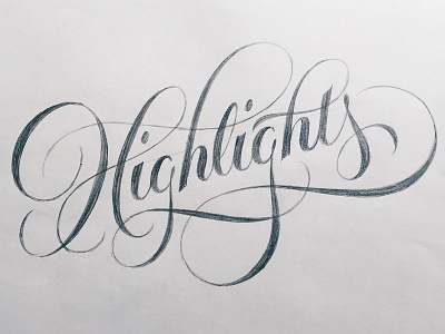 Highlights Sketch lettering pencil rough scripts sketch swashes type typography