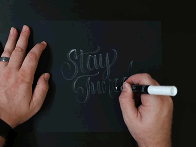 Stay Tuned calligraphy crayola gif handling the curve htc lettering video