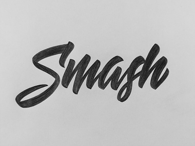 Smash Sketch brush script lettering logotype script sketch smash