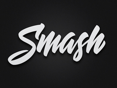 Smash Vector lettering logotype script smash vector