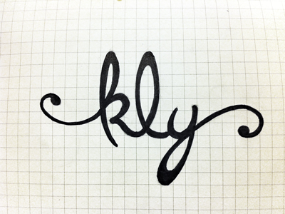 K.L.Y. illustration initials logo script typography