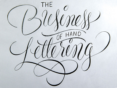 The Business of Handlettering Workshop business career cartouche lettering script sketch workshop