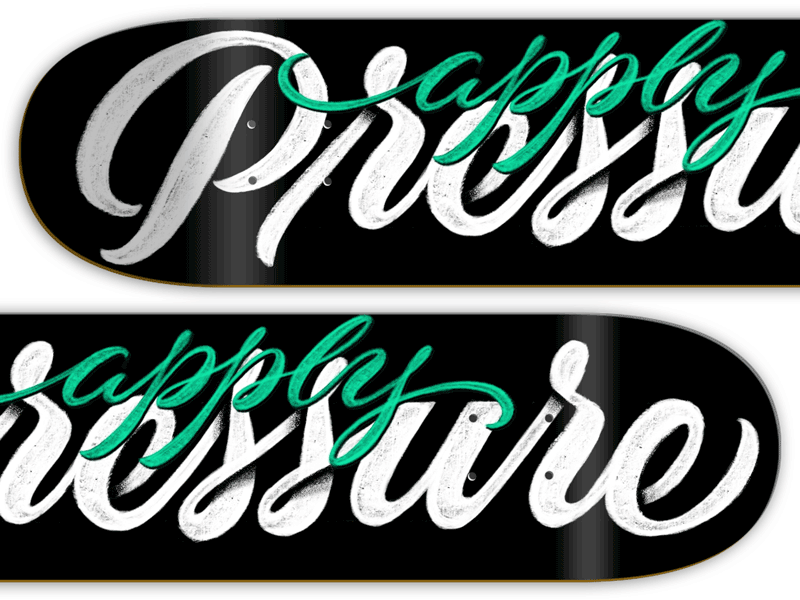 Apply Pressure Deck applypressure deck ipad pro lettering script signpainting skateboard sketch