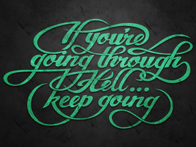 Going Through Hell animated breno churchill gif illustration poster process script type typography