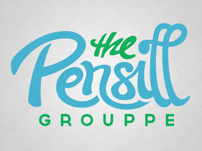 The Pensill Grouppe Logo governer illustration logo pensill script sketch type typography