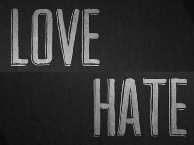 Love / Hate Poster by Ryan Hamrick on Dribbble