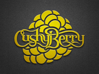 CushyBerry Logo cushyberry identity lettering logo script type typography