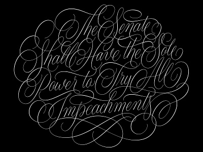All Impeachments Vector cartouche constitution flourishes handlettering lettering swashes vector