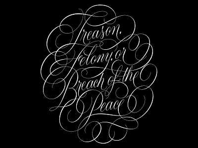 Breach of Peace Vector cartouche constitution flourishes handlettering lettering swashes vector