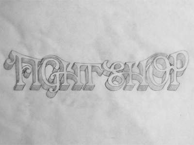 Fight Shop 2 fight shop lettering logo script sketch type typography