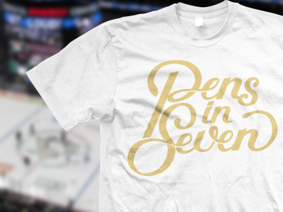 #Pensin7 Tee goods lettering penguins pens pensin7 pittsburgh playoffs print script stanley cup t shirt type typography