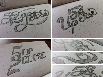 52 Up Close brand exploration illustration lettering logo magic mark pittsburgh script sketch terbosic type typography