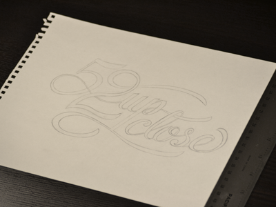 52 - Refined flow lettering logo magic pencil pittsburgh script sketch type typography wip