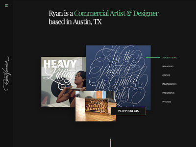 New Site on Wix lettering portfolio sponsored web design website wix