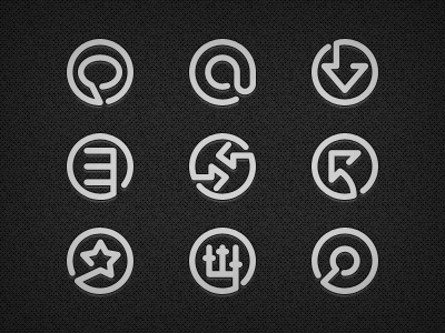 Icons design icons lines minimal social ui