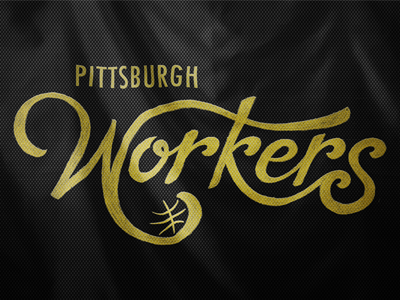 Pittsburgh Workers branding displacement jersey lettering logo pittsburgh playoff rebound type typography winner workers