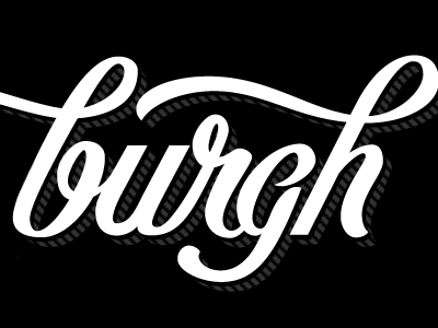 Burgh burgh lettering pittsburgh sample script secret type typography vector