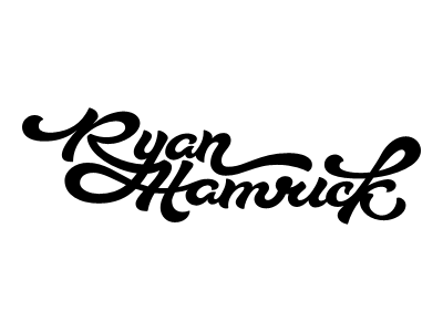 New Signature brush hamrick lettering logo name personal script signature type typography vector