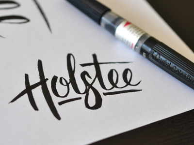 Color Brush hand lettering holstee lettering rough script type typography