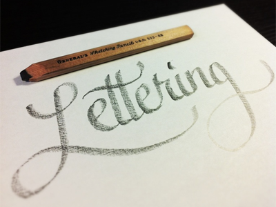 Warming Up calligraphy flat pencil generals lettering pencil script sketch tools type typography
