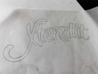 Xtendit Final Sketch branding lettering logo pencil script sketch type typography xtendit
