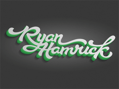 Styled Signature (GIF) 3d branding lettering light logo script shadows signature texture type typography